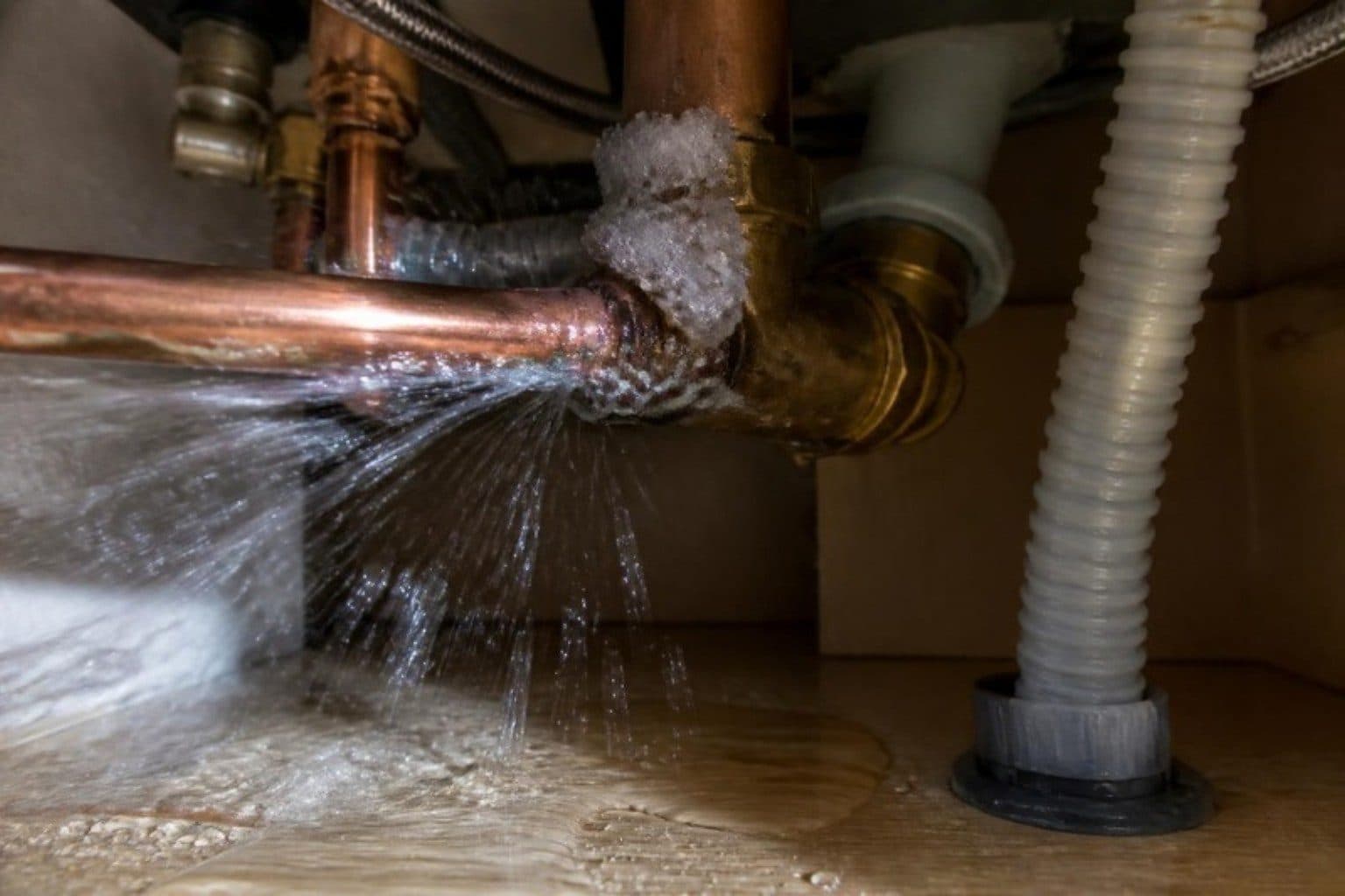 Before: Burst pipe, Vaughan